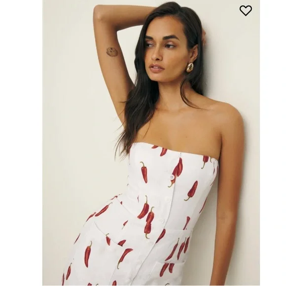 🌿NWT Reformation Prescott Linen Dress in Jalapeño